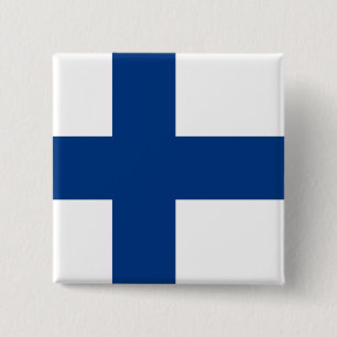 Finland Flag 15 Cm Square Badge