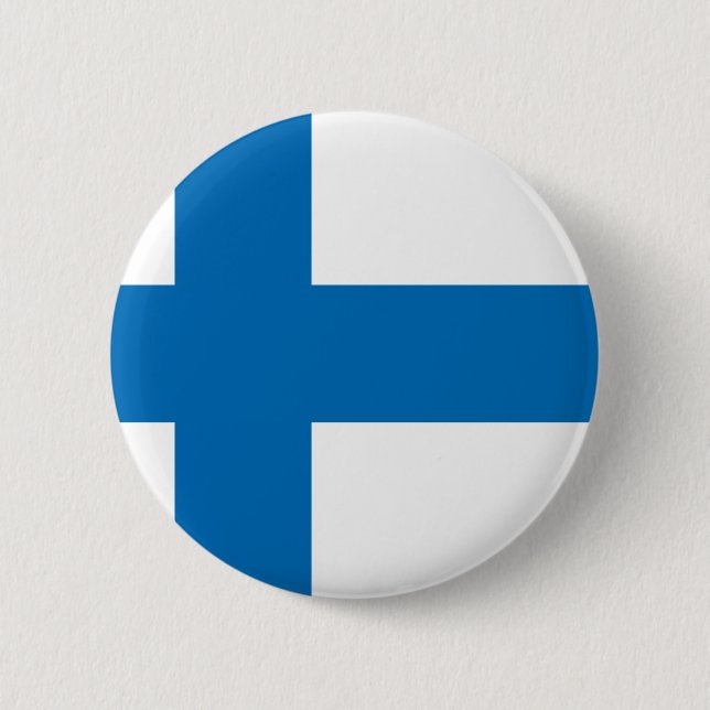 Finland Flag 6 Cm Round Badge (Front)