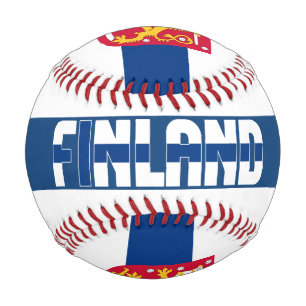 Finland Flag and Coat of Arms Patriotic Baseball