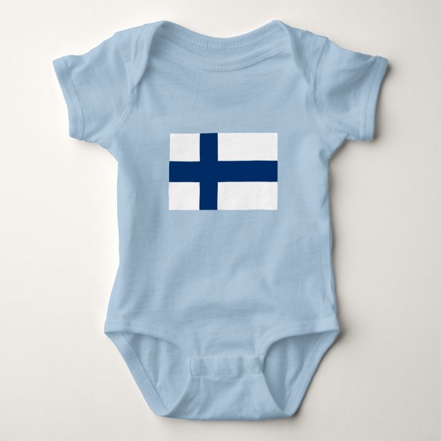 Finland Flag Baby Bodysuit (Front)