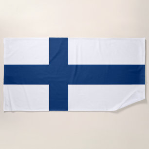 Finland Flag Beach Towel