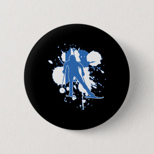 Finland Flag Biathlonist - Finnish Biathlon 1  6 Cm Round Badge