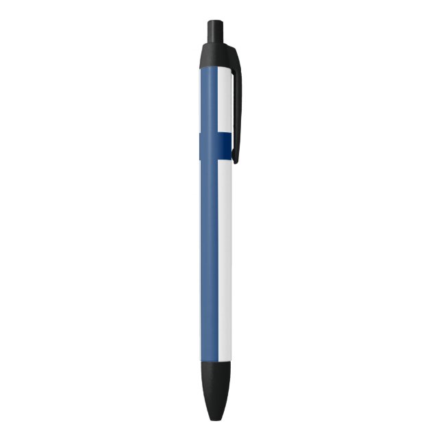 Finland Flag Black Ink Pen (Bottom (Vertical))