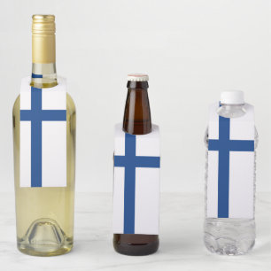 Finland flag bottle tag