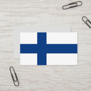 Finland flag business card