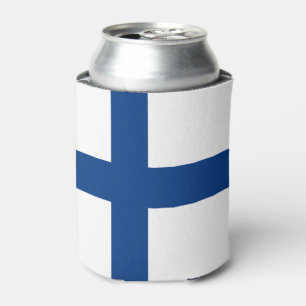 Finland flag can cooler