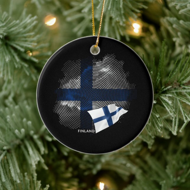Finland flag ceramic ornament (Tree)