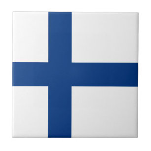 Finland flag ceramic tile