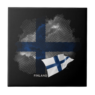 Finland flag ceramic tile