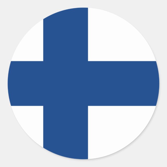 Finland Flag Classic Round Sticker (Front)