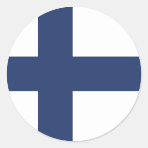 Finland Flag Classic Round Sticker