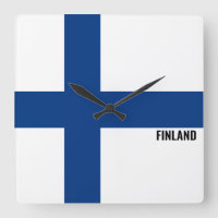 Finland Flag Dazzling Patriotic Square