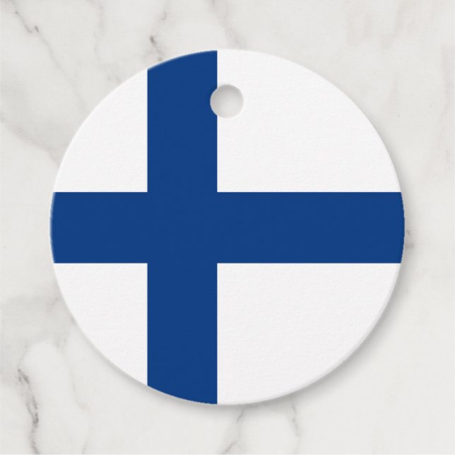 Finland flag favour tags (Front)