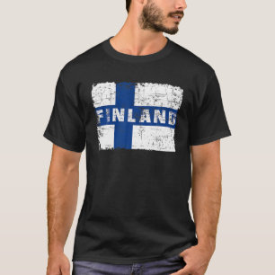 Finland Flag Finlish Pride Souvenir Finlish Nation T-Shirt