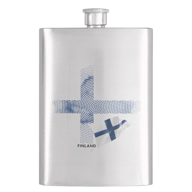 Finland flag hip flask (Front)