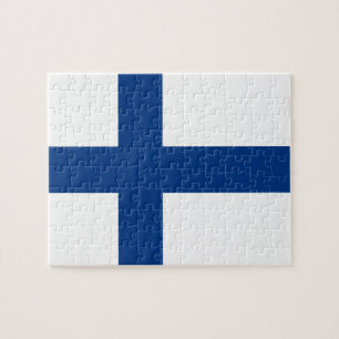 Finland flag jigsaw puzzle