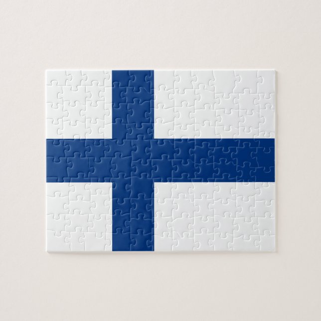 Finland flag jigsaw puzzle (Horizontal)