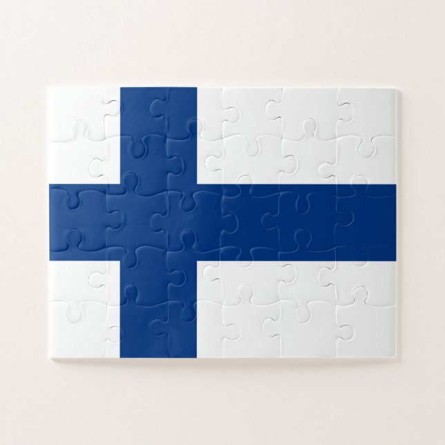Finland Flag Jigsaw Puzzle (Horizontal)