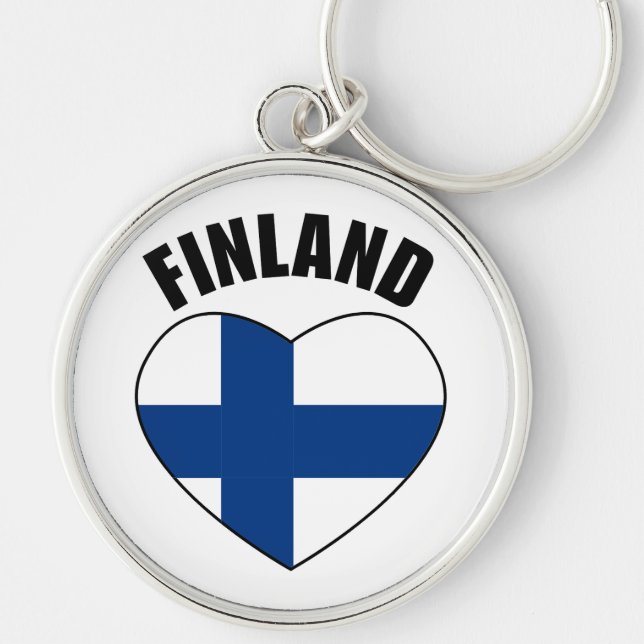 Finland flag key ring (Front)