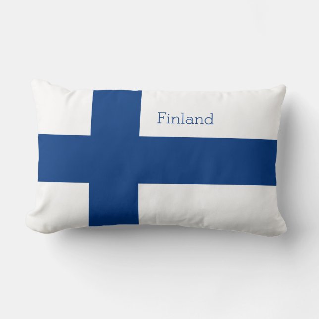 Finland Flag Lumbar Cushion (Front)