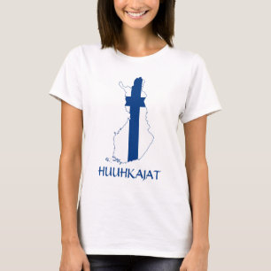 Finland Flag Map "Huuhkajat" T-Shirt 