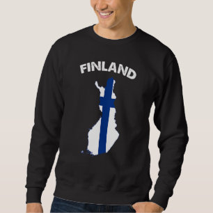 Finland Flag Map Support Finland Finnish Supporter Sweatshirt