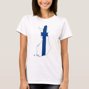 Finland Flag Map T-Shirt
