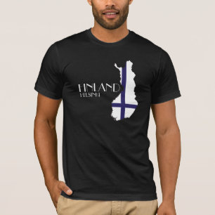 Finland Flag Map T-shirt