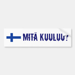 finland flag, Mita Kuuluu? Bumper Sticker