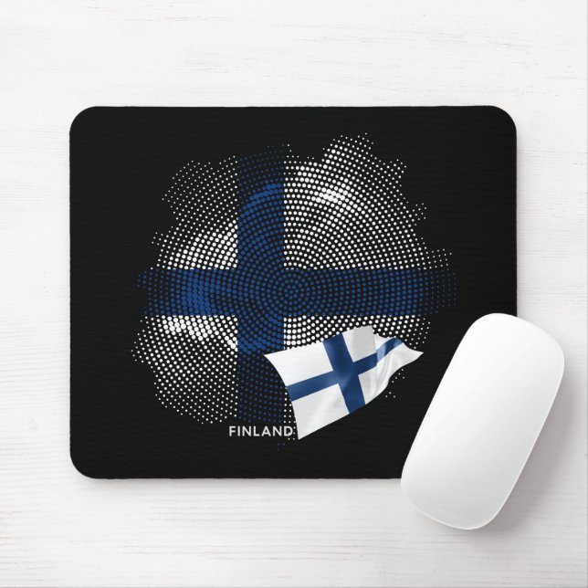 Finland flag mouse pad (With Mouse)