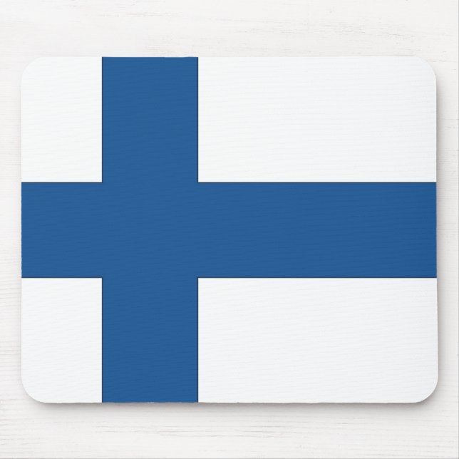 Finland Flag Mouse Pad (Front)