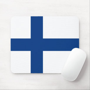 Finland flag mouse pad