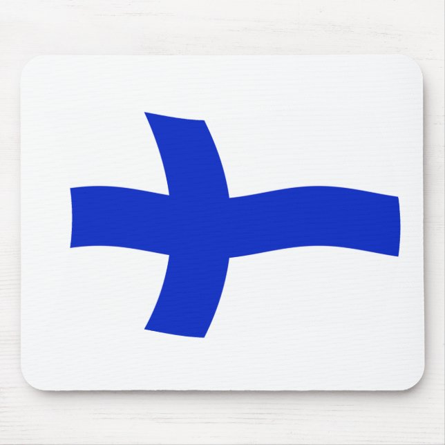 Finland Flag Mousepad (Front)