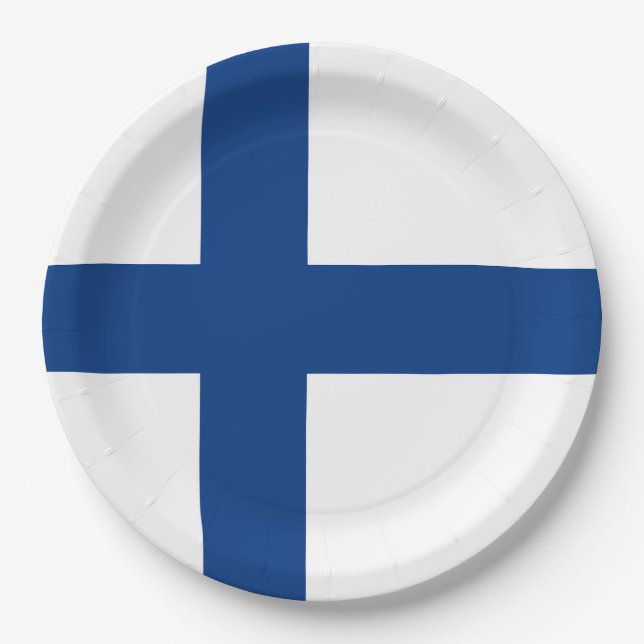 Finland flag paper plate (Front)