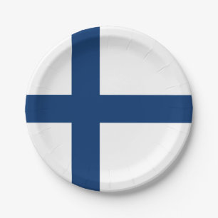 Finland Flag Paper Plate