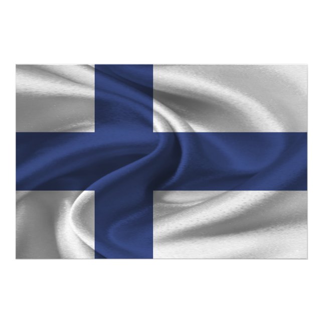 Finland Flag Photo Print (Front)