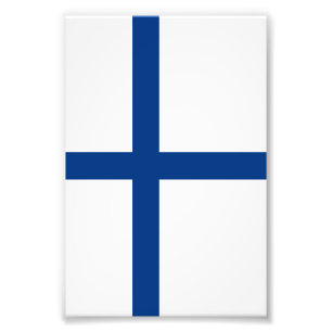 Finland flag photo print