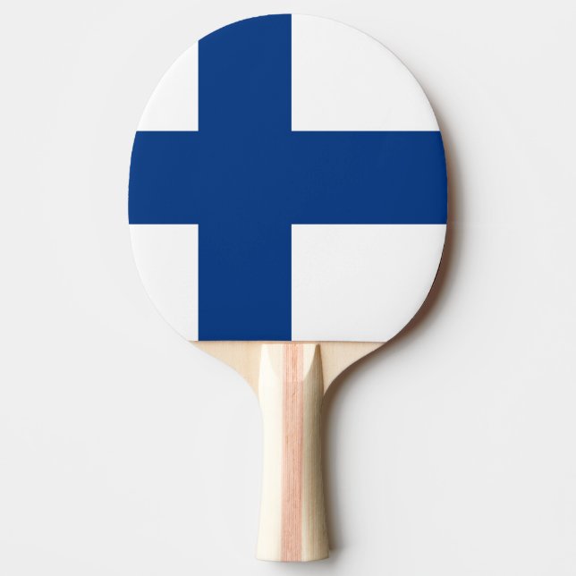 Finland Flag Ping Pong Paddle (Front)