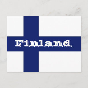 Finland flag postcard