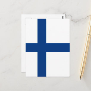 Finland flag postcard
