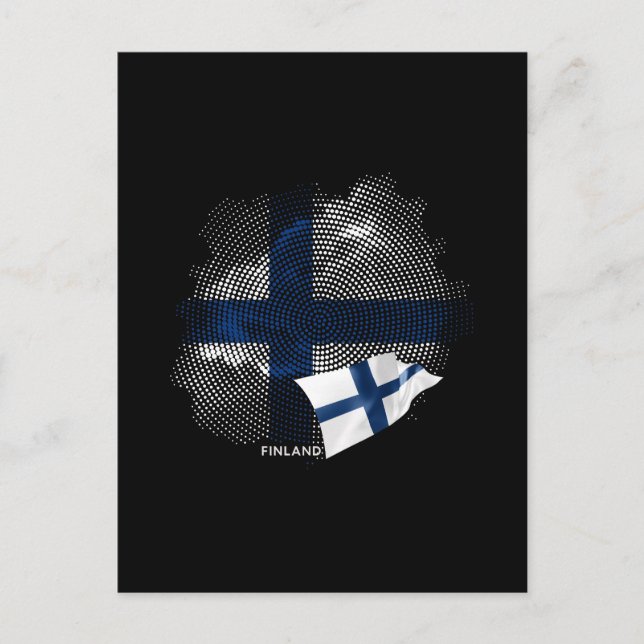 Finland flag postcard (Front)