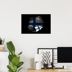 Finland flag poster
