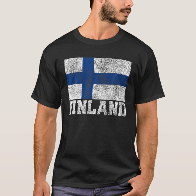 Finland Flag Pride Roots Country Family Nation Nat T-Shirt (Front)