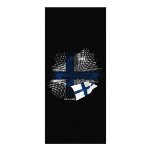 Finland flag rack card