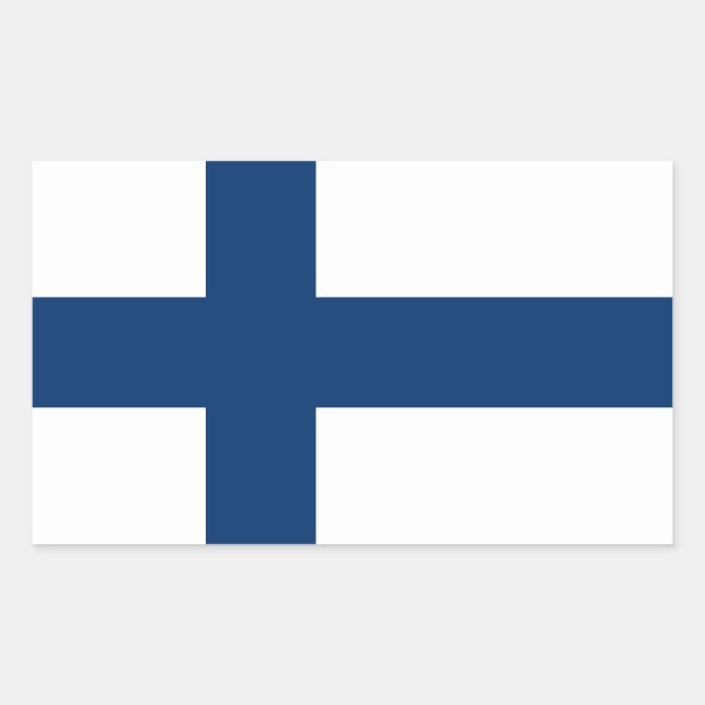 Finland Flag Rectangular Sticker (Front)