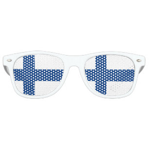 Finland Flag Retro Sunglasses