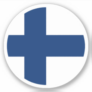 Finland Flag Round Sticker