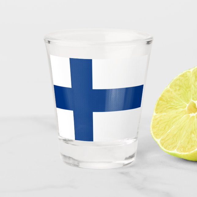 Finland Flag Shot Glass (Front)
