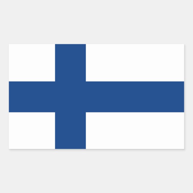 Finland Flag Sticker* Rectangular Sticker (Front)