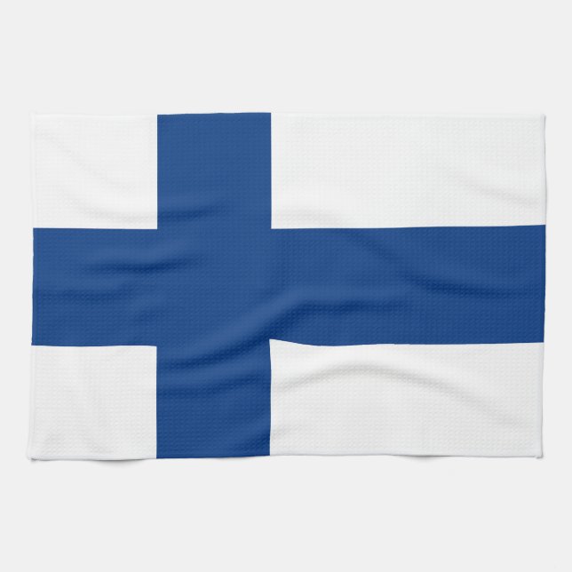 Finland flag tea towel (Horizontal)